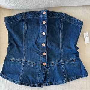 Gap Denim Strapless Vest Size 14